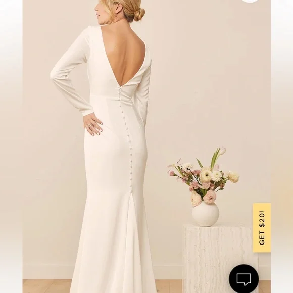 Lulus | Dresses | Lulus Feeling Of Forever White Long Sleeve Mermaid Maxi  Dress Gently Used | Poshmark